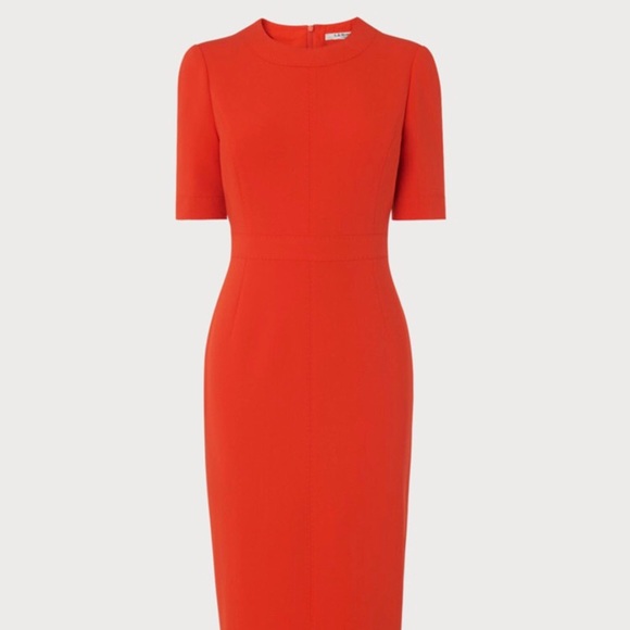 lk bennett orange dress Montana LK Bennett Orange Silk Dress Size 6 UK